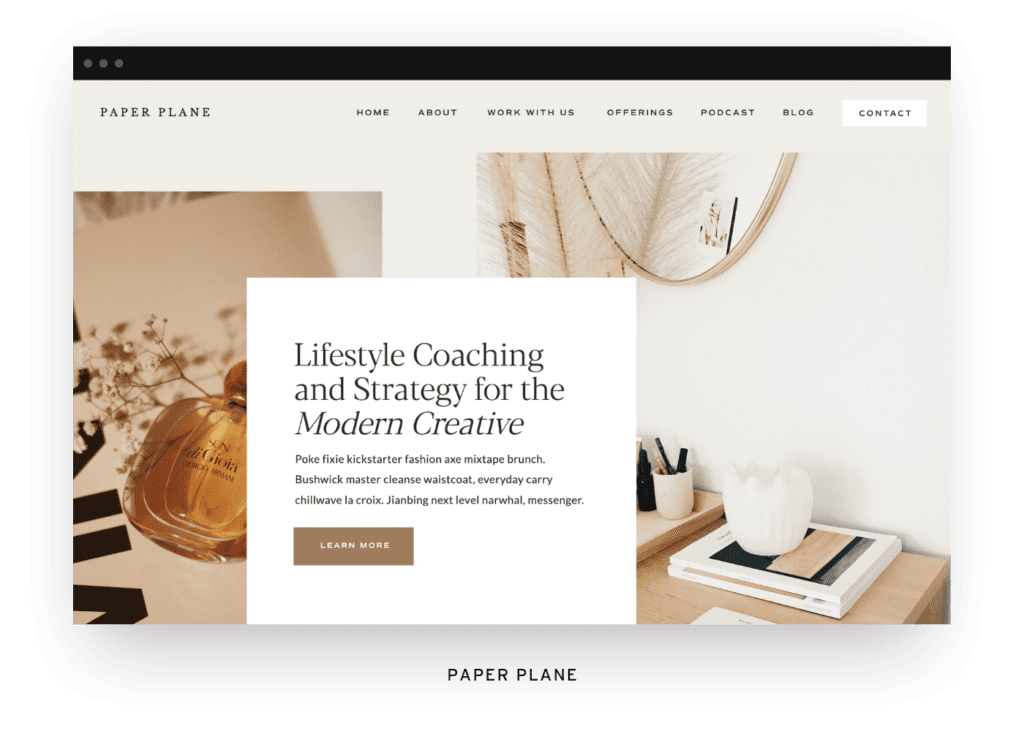 Showit website template by Tonic Site Shop