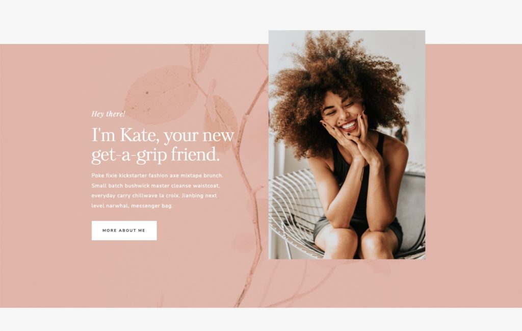 About Section - Showit Podcast Page Template by Tonic Site Shop