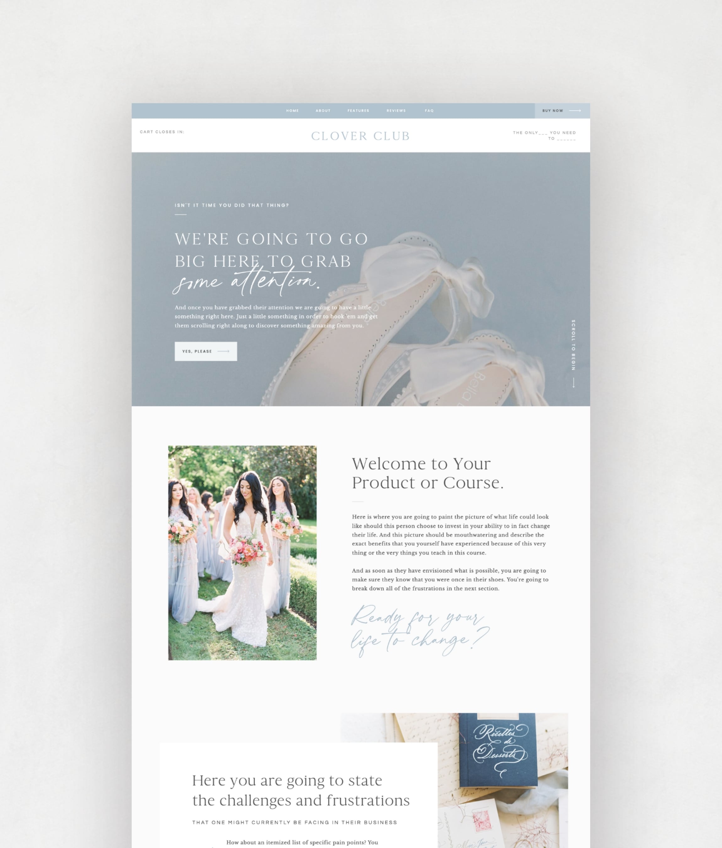 Clover Club Sales Page