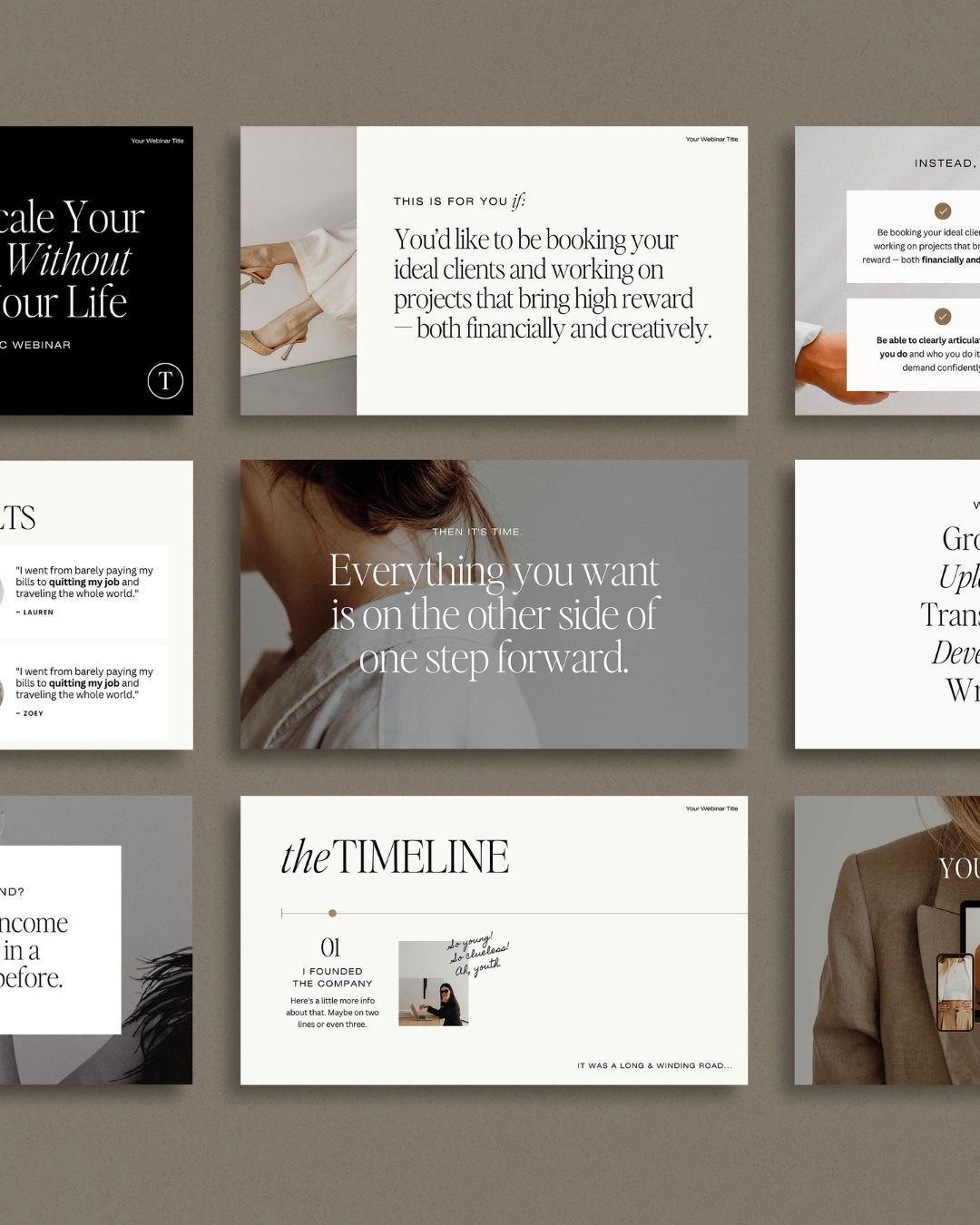 The Webinar + Sales Funnel Canva Slide Deck
