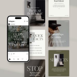 Lita Grey Social Media Canva Templates thumbnail 0