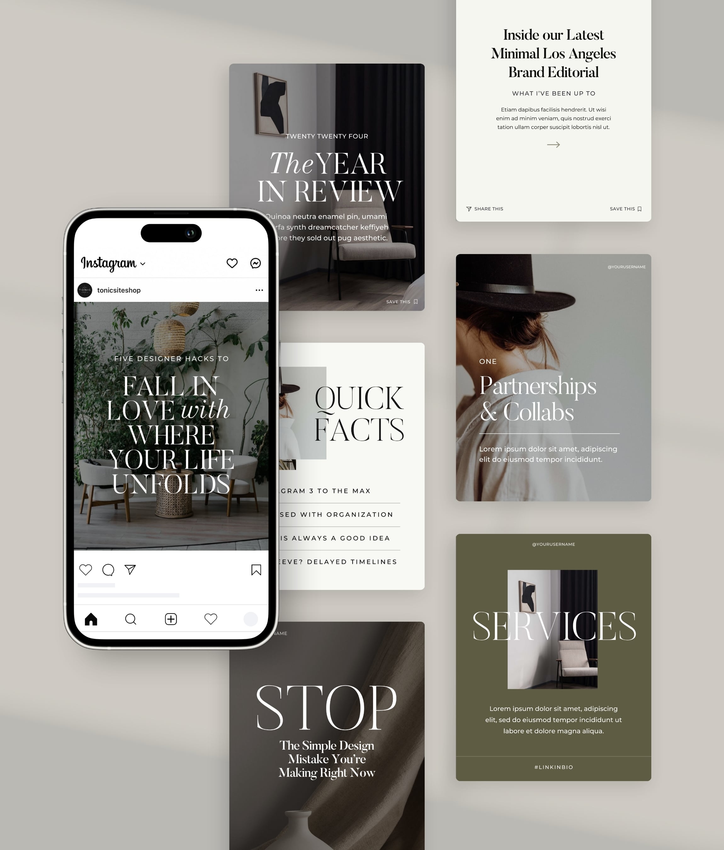 Lita Grey Social Media Canva Templates