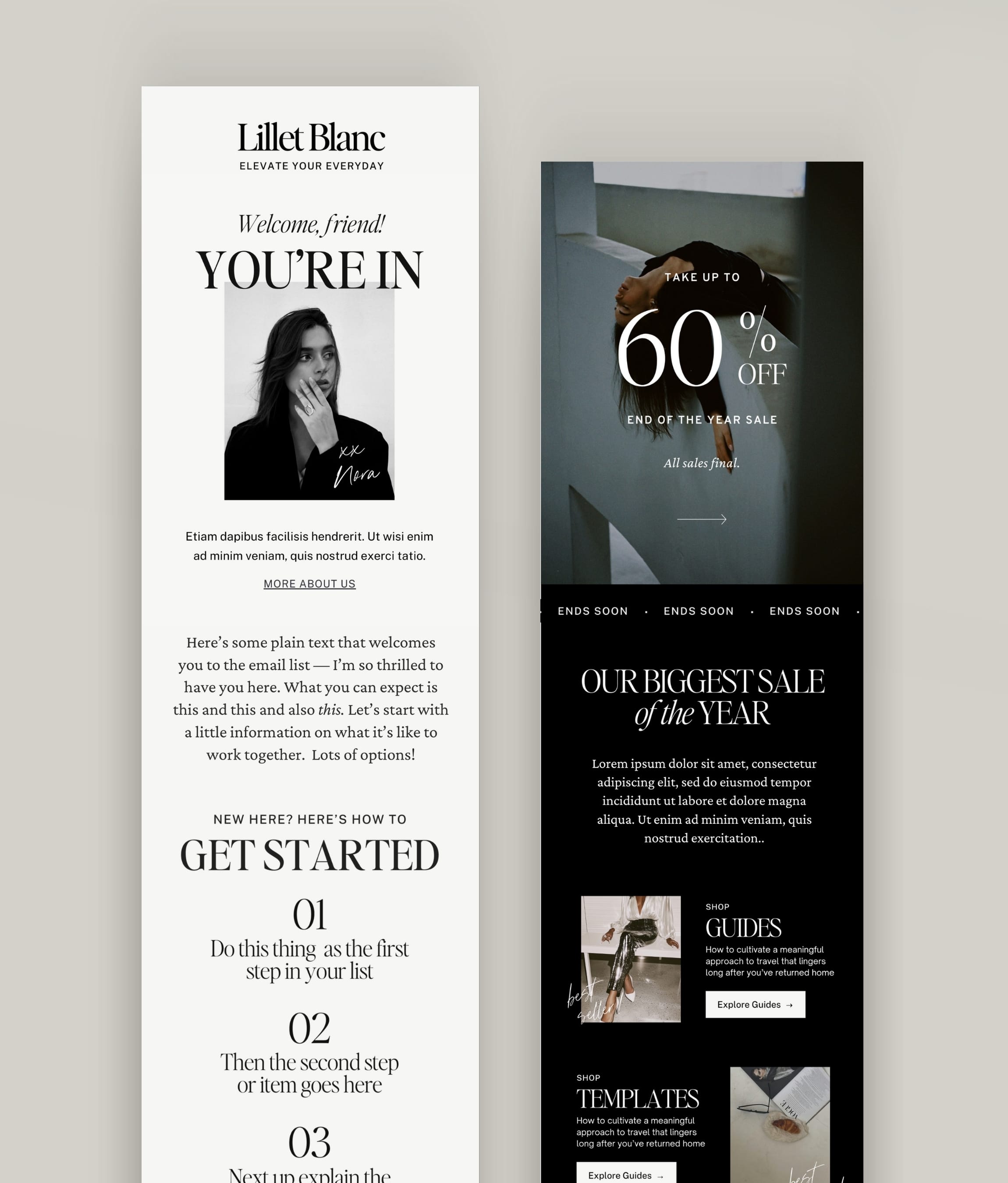 Lillet Blanc Email Graphics (Canva)