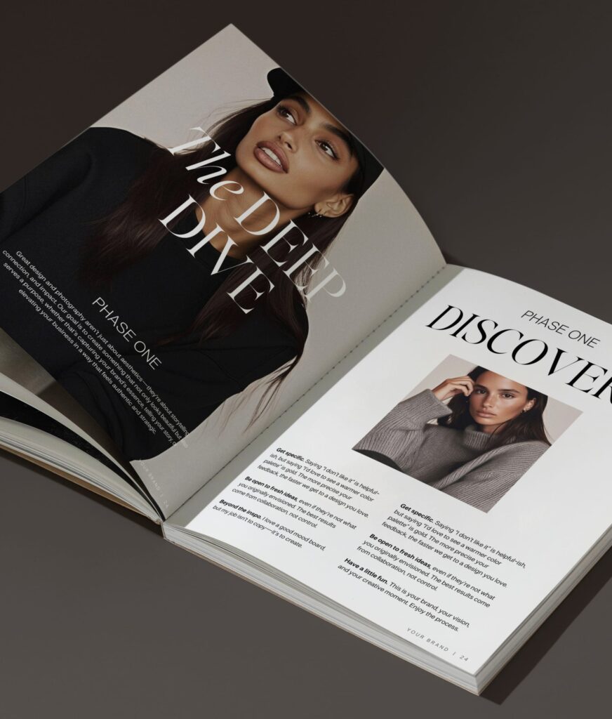 Client Welcome Magazine Mock Up