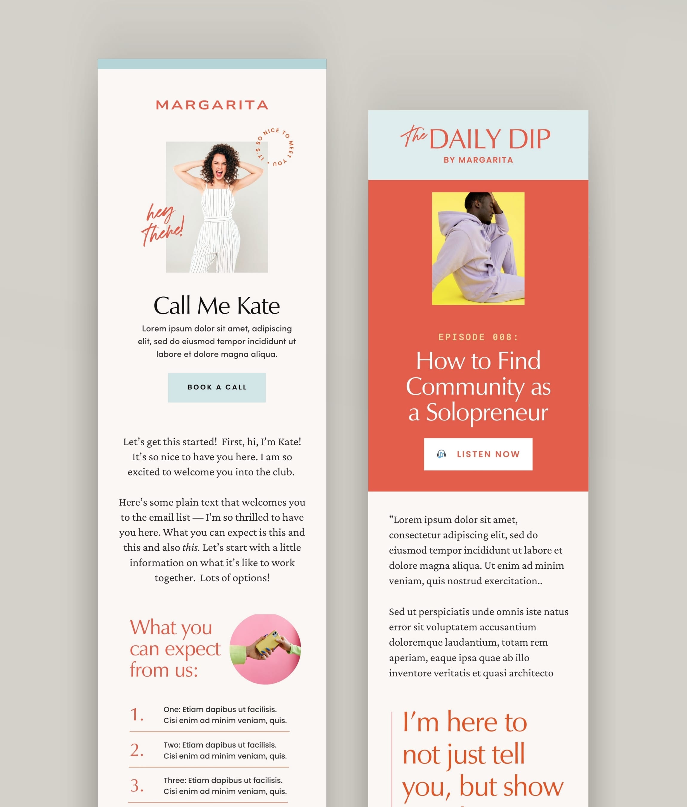 Margarita Email Graphics (Canva)