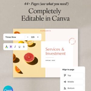 Margarita Pricing & Services Guide (Canva) thumbnail 1